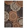 Multicolor Geometric Machine Made Polyester 4 X 6 Feet Carpet