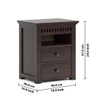 Madhavi Solid Wood Bed Side In Walnut Teak Finsh