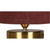 Dirnt Maroon Jute table lamp with Gold wood base