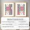 Mughal Flower Pattern Set of 2 Framed Posters Wall Art 45x60 cm