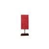Emilia Maroon Jute table lamp with Square Brown Wood Base