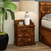 Woodway Solid Wood Bedside Table in Honey Finish