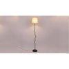 Flora Off White Fabric Floor Lamp with Black Iron Base