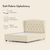 Holmebrook Engineered Wood Queen Size Bed With Drawer Storage (Ivory Finish, Ivory White Colour)