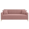 Convil Velvet 3 Seater Sofa in Pink Color