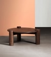 Wellc Solid Wood Coffee Table In Tobacco-Stained Finish