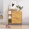Hexa Red Engineered Wood Shoe Rack in Giant Wood Colour