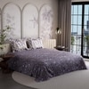 Stoa Paris Super King Size Cotton Bedsheet with 2 Pillow Covers  Size Wisteria Shade Violet