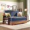 Mahim Compact 3 Seater Sofa cum Bed in Lapis Blue Colour With Storage