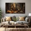 The Castle Decor Lord Ganesha Wall Painting Wooden Framed 27x48 Inch (Style 25)