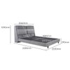 Antonio Upholstered King Size Non Storage Bed in Storm Grey