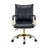 Doe Buck Marlon Modern Black Faux Leather Office Chair