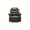 Shine Leatherette One Seater Manual Recliner in Brown Colour
