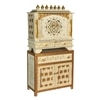 D'Dass White Mdf and Sheesham Wooden Temple With Cabinet For Pooja