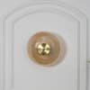 Maloto Amber Luster and Brass Metal Wall Light
