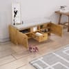 Hexa Red Engineered Wood Shoe Rack in Giant Wood Colour