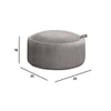 Loofy Ottoman with Strage Color in Grey