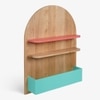 Kiko Story Solid Wood Shelf in Red Cherry Finish