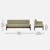 Meighen 3 Seater Sofa In Beige Colour