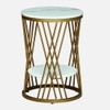 Metlim Metal Side Table in Gold Colour