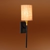 Devansh Metal Electric Wall Light in Black Colour with Beige Shade Count of 1 Light
