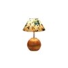 Multicolor cotton with Natural Wood Table Lamp -1