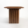 Acquis Engineered Wood 6 Seater Dining Table in Brown Finish