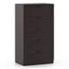 Bennis Engineered Wood Chest of 5 Drawers in Dark Walnut Finish