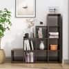 Hexa Engineered Wood Bookshelf Multipurpose Storage Rack in Flower Wenge Colour