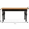 Lowe Solid Wood Console Table in Mango Natural & Walnut