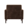 Clark PU Leather Armchair in Dark Brown