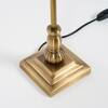 Delta Brass Table Lamp with White Cotton Shade