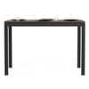 Holven 4 Seater Rectangular Dining Table Brown Maple & Black
