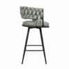 Doe Buck Presley Braided Faux Leather Bar Stool in Sage Colour