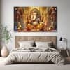 The Castle Decor Lord Ganesh Ji Wall Painting Wooden Framed Digital Painting 27x48 Inch (Style 1)