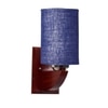 Devansh Solid Wood Electric Wall Light in Blue Colour with Blue Shade Count of 1 Light