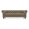 Winchester 3 Seater Premium Italian Leather Sofa In Dark Truffle