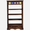 Sheesham Solid Wood  Bookshelf in Provincial Teak Finish