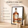 The Castle Decor Whiskey Bottle Glass Wall Art Framed Painting 16x24 Inch