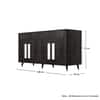Hexa Red Multipurpose Storage Cabinet With 2 Drawer 4 Door in Flower Wenge Colour