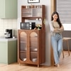 Stellar Multipurpose Storage Cabinet (Tall Size with Upper Storage, Teak Brown)