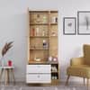 Hexa Red Wooden Dressing Table in Giant Wood and Frosty White Colour