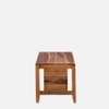 Dolce Rectangular Solid Wood Coffee Table In Walnut Finish