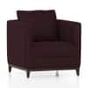 Florence Premium 1 Seater Fabric Sofa in Deep Plum Velvet Colour