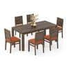 Atlas Solid Wood 6 Seater Dining Table with Atlas Dining chair Set