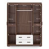 Miller 4 Doors 2 Drawers Wardrobe With Mirror and Lock in Two Tone Finish