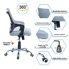 Innsightt Mid Back Ergonomic Chair in Grey Colour