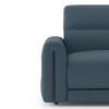 Linaro Leather 3 Seater Double Motor Recliner In Blue Colour