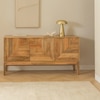 Denera Solid wood Mango Sideboard with 4 Door in Natural Finish
