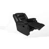 William Leatherette One Seater Manual Recliner in Black Colour